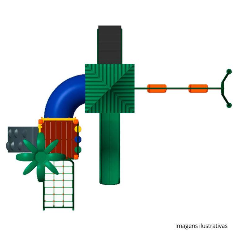 Parque 0209 - Playground Ecológico de Madeira Plástica - Brinquedos para Parquinhos - Playground Infantil - Brinquedos de Parque para Escolas, Condomínios, Brinquedoteca, Praças e Construtoras.