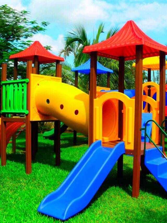 Playground de Madeira Plástica - Krenke - Brinquedos para Parquinhos - Playground Infantil - Brinquedos de Parque