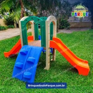 Linha Madeira Plástica Kids Little Play - KLP 0101 - Playground de Madeira Plástica Little Play - KLP 0101 - Brinquedos para Parquinhos - Escola, Creche, Condomínio, Playground Infantil - Brinquedos de Parque