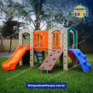 BP KIDS 02 - Linha Kids Little Play - KLP 0201 - Playground de Madeira Plástica Little Play - KLP 0101 - Brinquedos para Parquinhos - Escola, Creche, Condomínio, Playground Infantil - Brinquedos de Parque