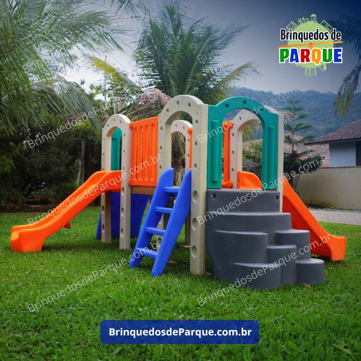 BP KIDS 02 - Linha Kids Little Play - KLP 0201 - Playground de Madeira Plástica Little Play - KLP 0101 - Brinquedos para Parquinhos - Escola, Creche, Condomínio, Playground Infantil - Brinquedos de Parque