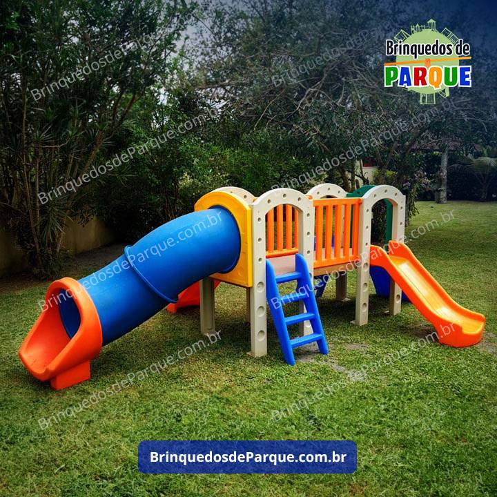 BP KIDS 04 - Linha Kids Little Play - KLP 0204 - Playground de Madeira Plástica Little Play - KLP 0101 - Brinquedos para Parquinhos - Escola, Creche, Condomínio, Playground Infantil - Brinquedos de Parque