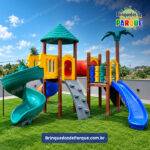 Parque 0204 - Playground Ecológico de Madeira Plástica - Brinquedos para Parquinhos - Playground Infantil - Brinquedos de Parque para Escolas, Condomínios, Praças, Construtoras, Clubes, Hotéis, Brinquedão para Brinquedoteca