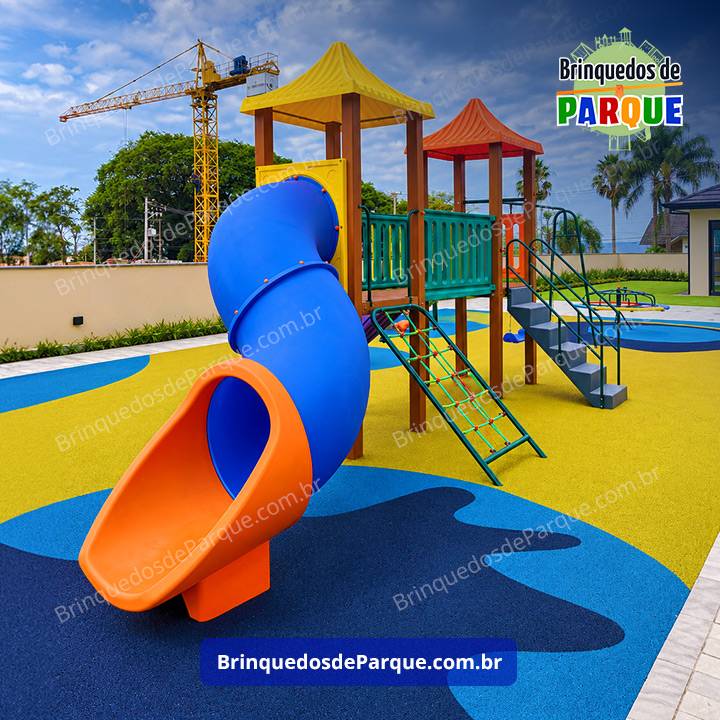 Parque 0205 - Playground Ecológico de Madeira Plástica - Brinquedos para Parquinhos - Playground Infantil - Brinquedos de Parque para Escolas, Condomínios, Praças, Construtoras, Clubes, Hotéis, Brinquedão para Brinquedoteca
